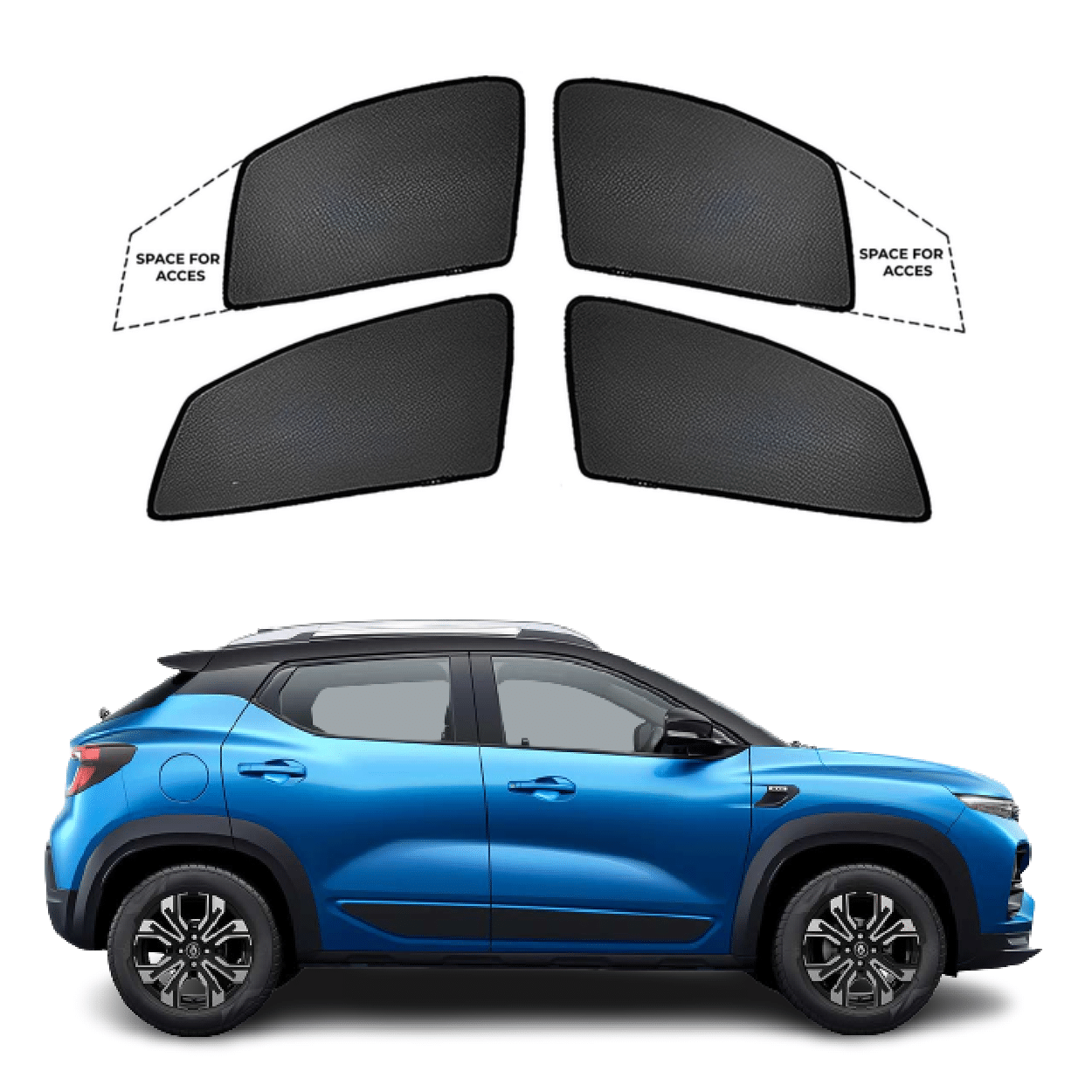 Black Sun shade window for Renault Kiger