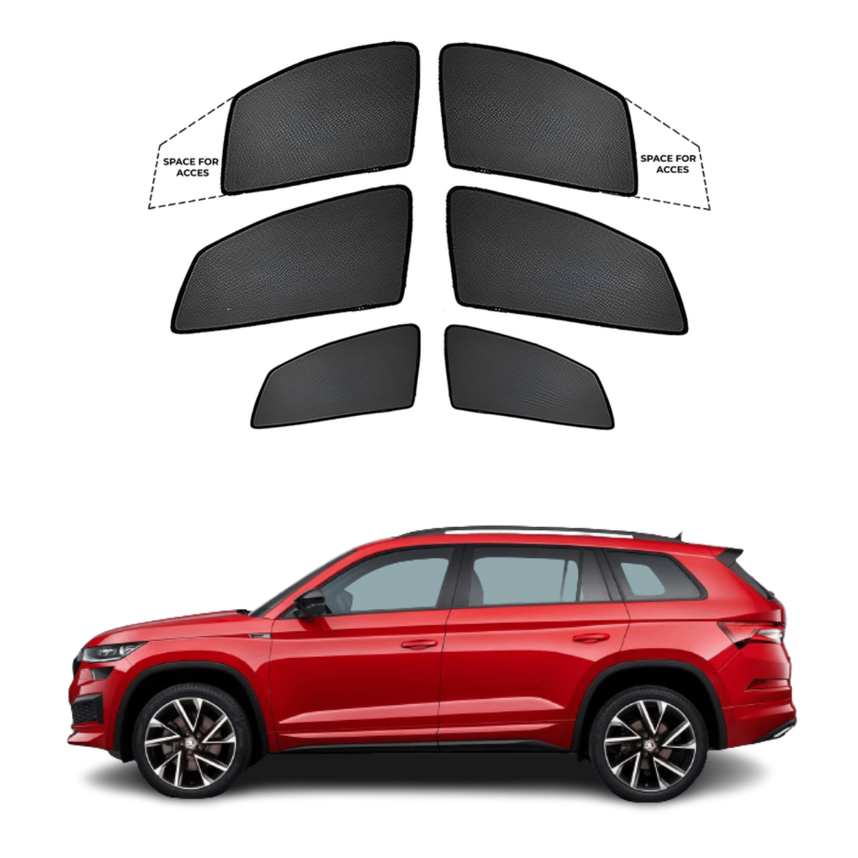Black Sun shade window for Skoda Kushaq