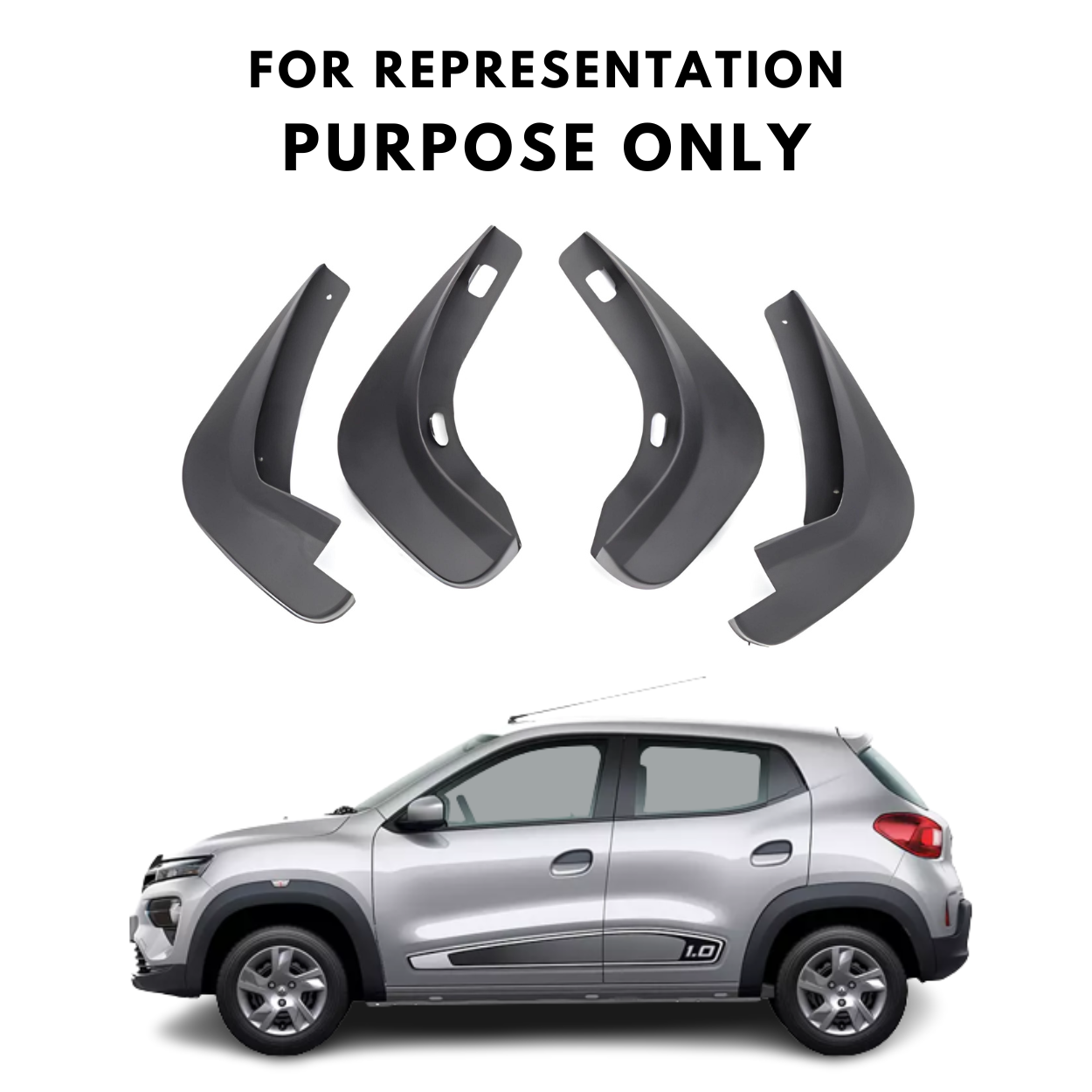 Mud Flap For Renault Kwid - Model 2019 Onwards