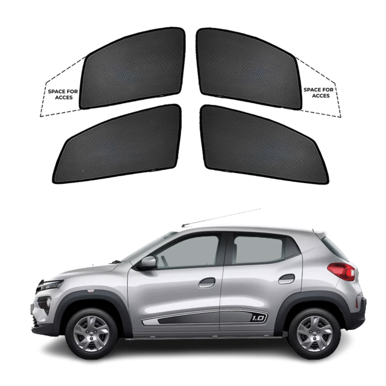 Black Sun shade window for Renault Kwid