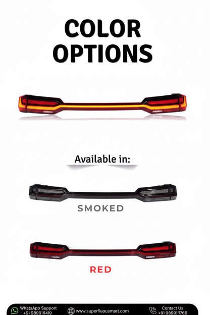 Color options for a product with 'Smoked' and 'Red' variants displayed.