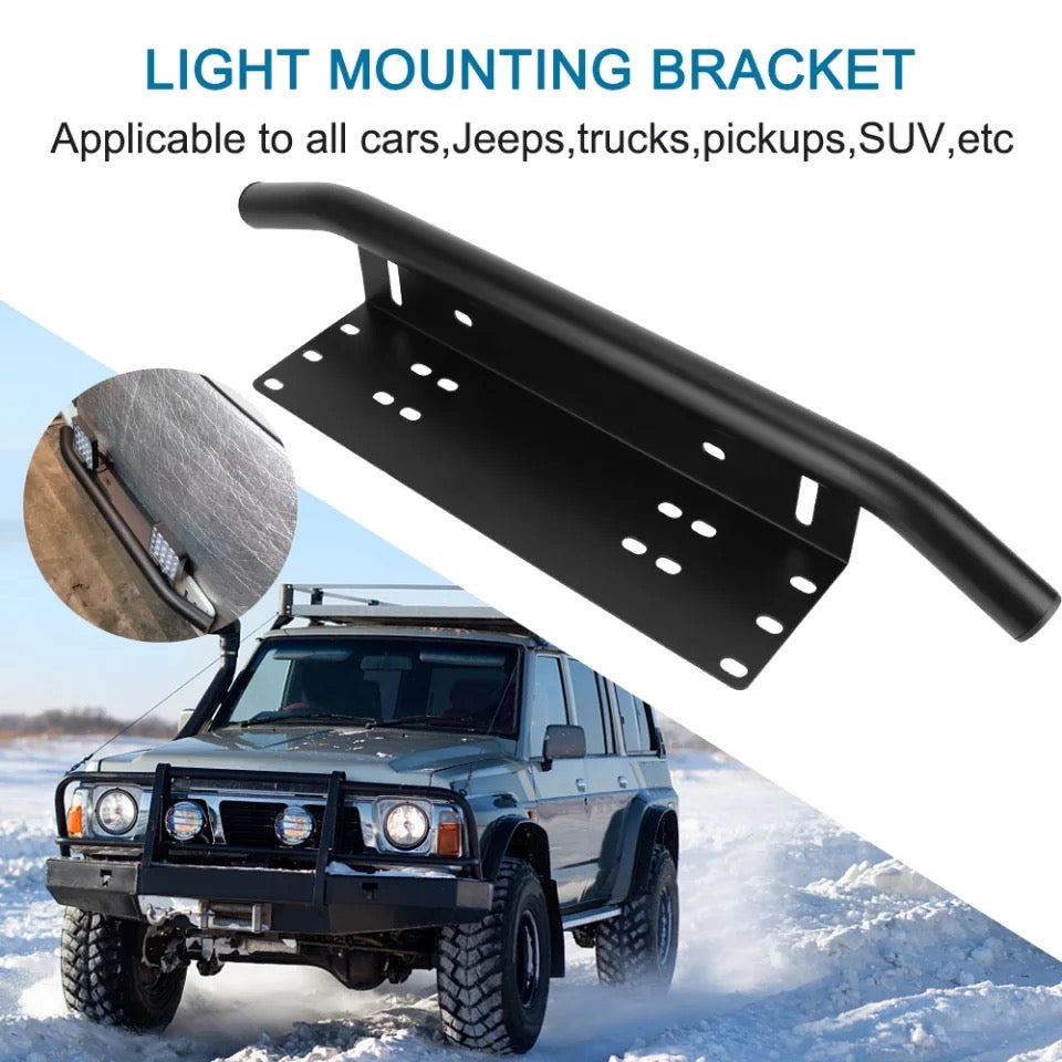 LED Light Bar Mounting Bracket & License Plate Frame Holder- Front