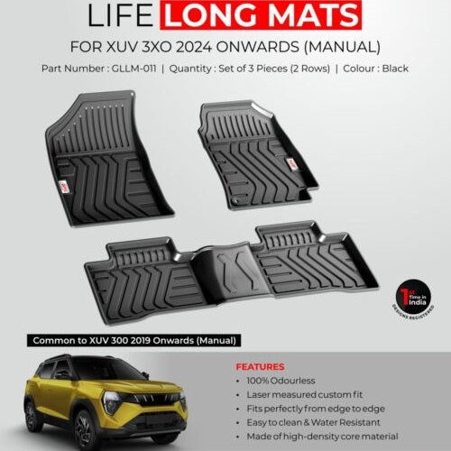 Life Long Mats For Mahindra XUV 3XO Model 2024 Onwards