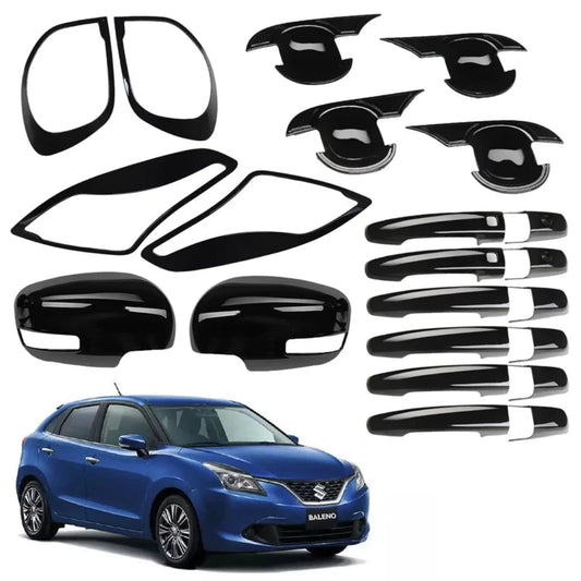 Black Combo Kit for Baleno, displayed on a white background with a blue car.