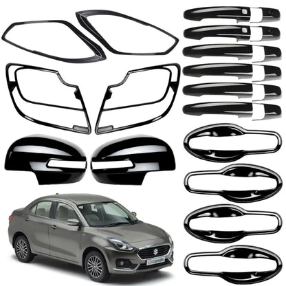 Black Combo Kit for Dzire placed on a white background.