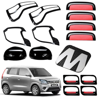 Black Kit For Wagon R Set of 6 Pcs, placed on a white background. 