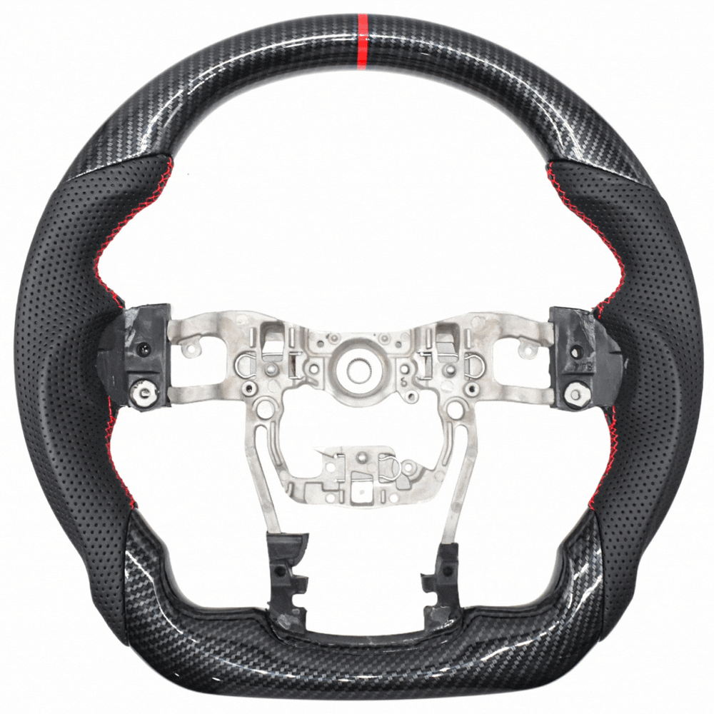 Muscle Steering Wheel Carbon-Fibre For Fortuner on a white background.