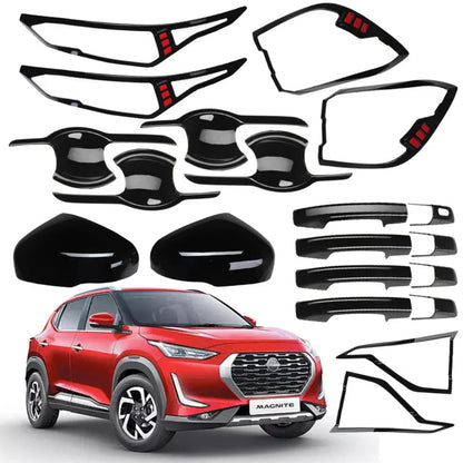 Black combo kit for Magnite, displayed on a white background with a red car.