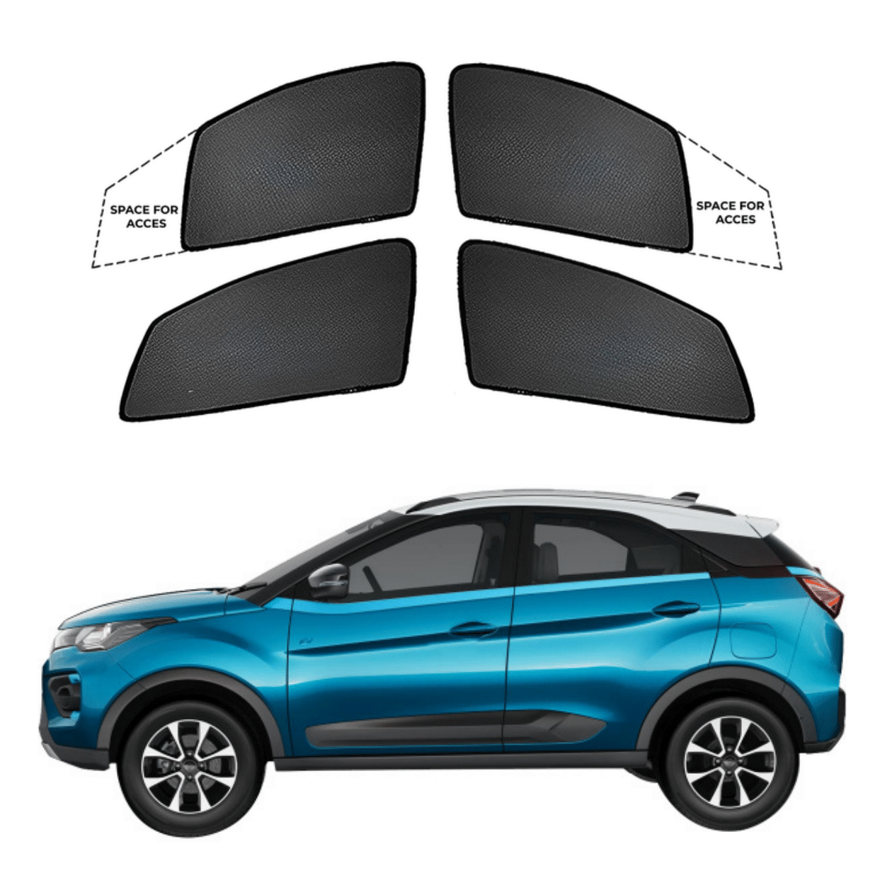 Black Sun shade window for Tata Nexon EV