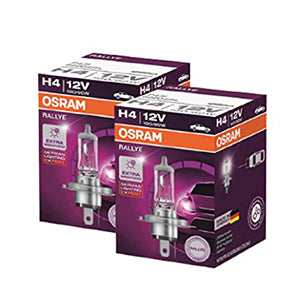 Osram Rallye H4 Halogen Exterior Headlight Bulb (12V, 90/100W, Pack of 2 Bulbs)