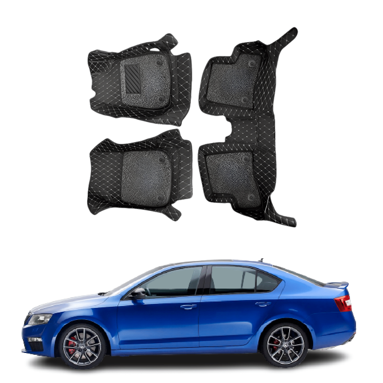 7D Car Floor Mats For Skoda Octavia