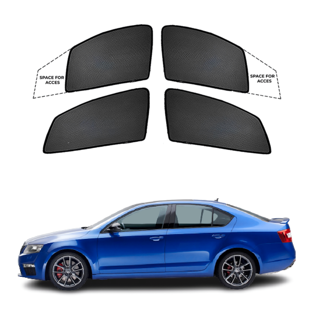 Black Sun shade window for Skoda Octavia