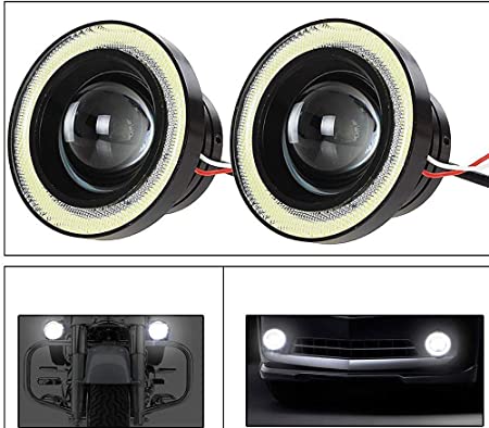 High Power LED Projector Fog Light with White Angel Light Ring