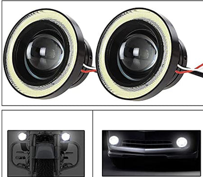 High Power LED Projector Fog Light with White Angel Light Ring
