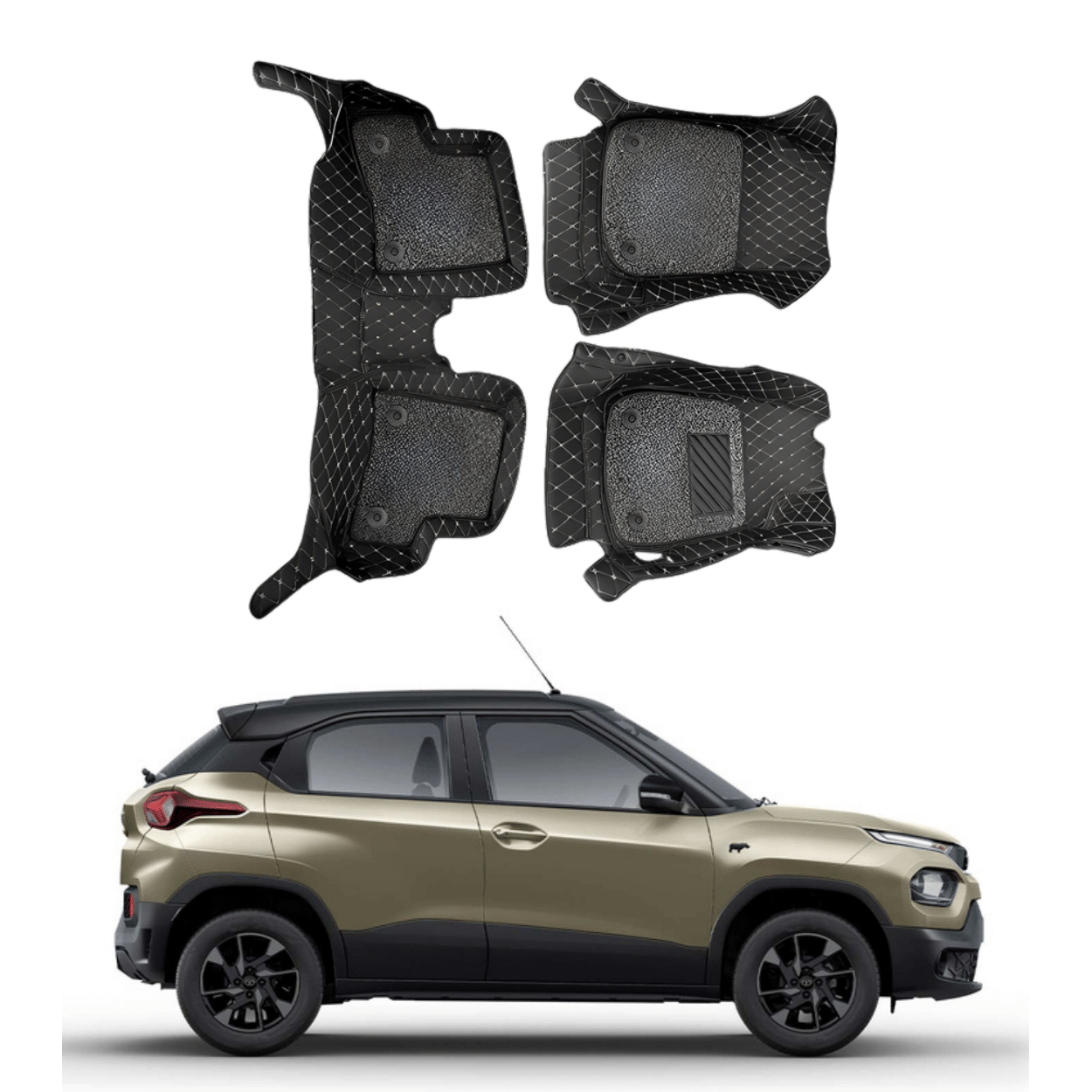 7D Car Floor Mats For TATA Punch