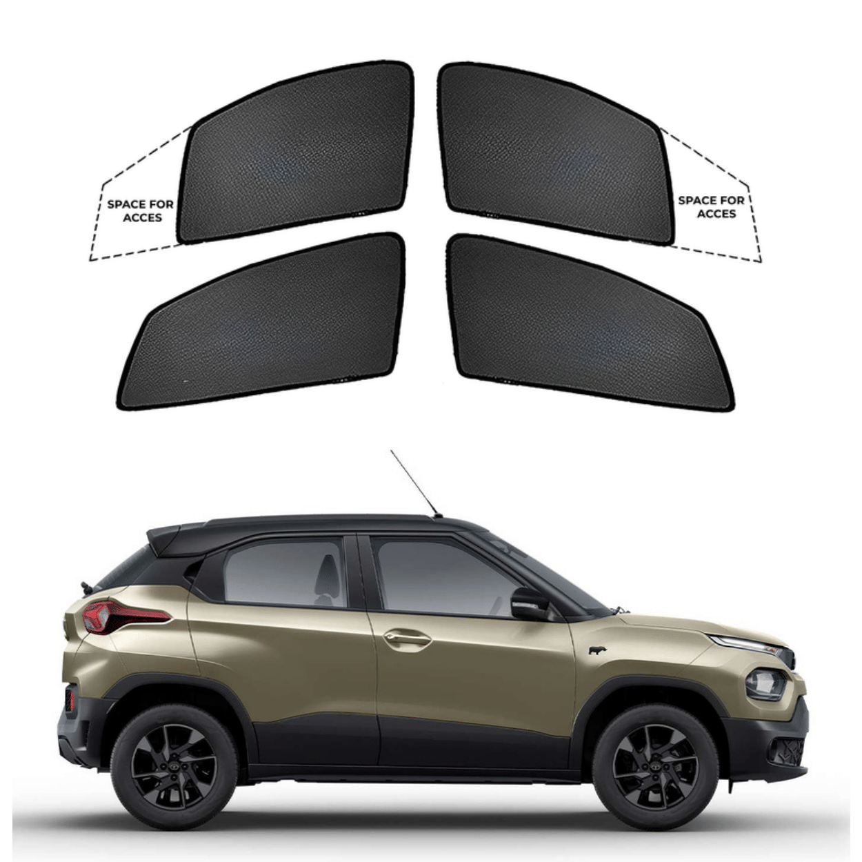 Black Sun shade window for Tata Punch