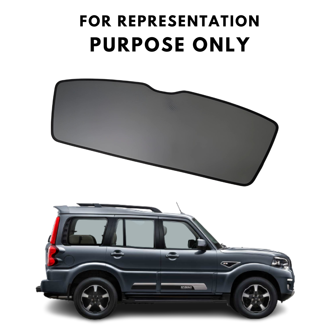 Car Window Fix Black Sun Shades For Mahindra Scorpio Classic