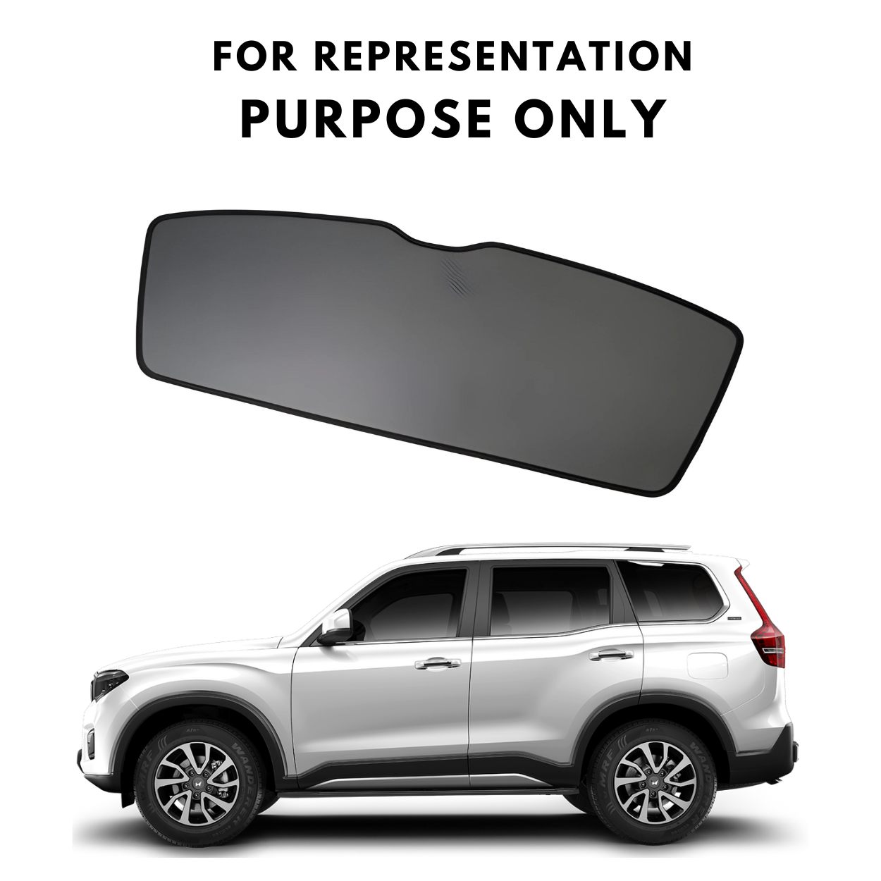 Car Window Fix Black Sun Shades For Mahindra Scorpio-N