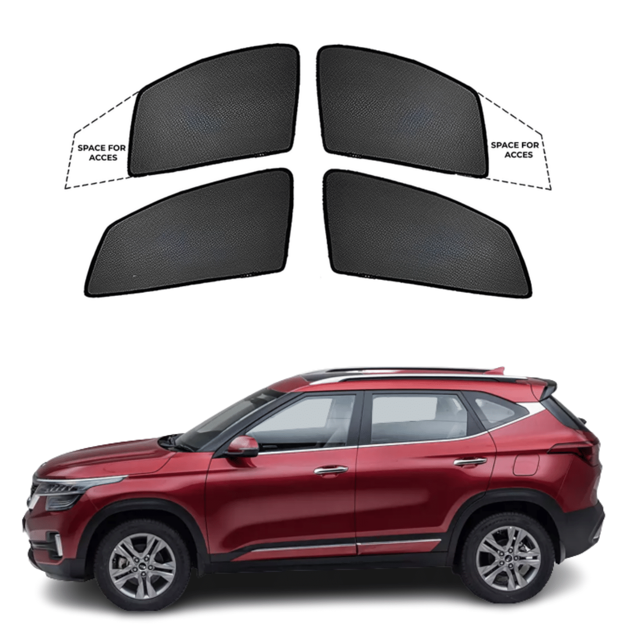 Black Sun shade window for KIA Seltos