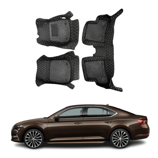 7D Car Floor Mats For Skoda Superb