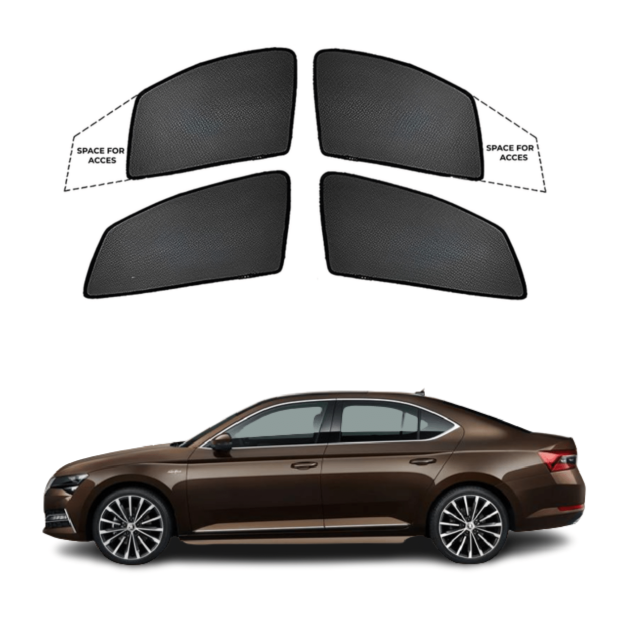 Black Sun shade window for Skoda Superb