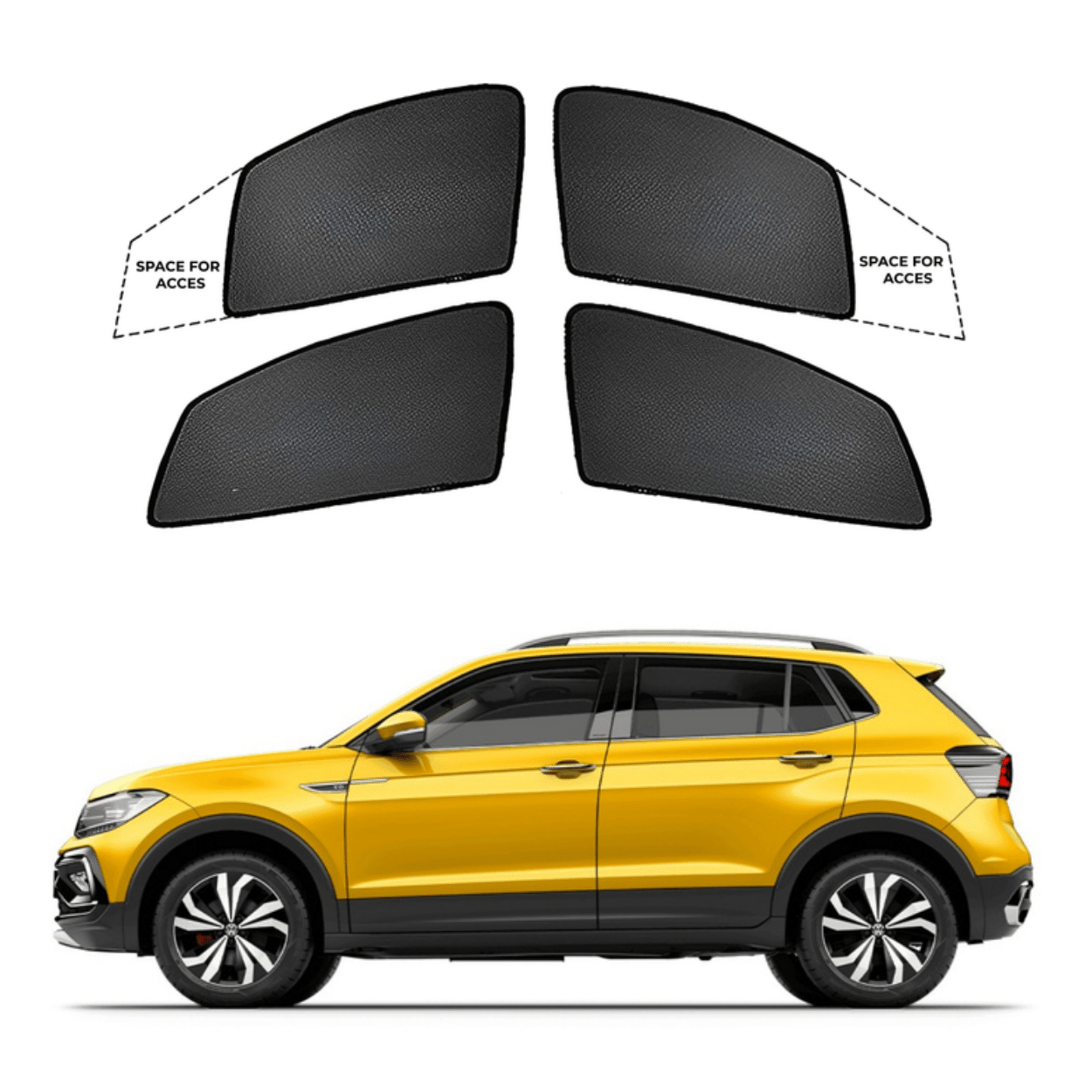 Black Sun shade window for Volkswagen Taigun
