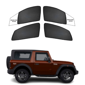 Car Window Fix Black Sun Shades For Mahindra Thar
