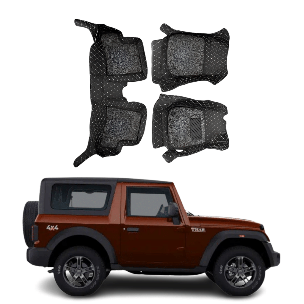 7D Car Floor Mats For Mahindra Thar