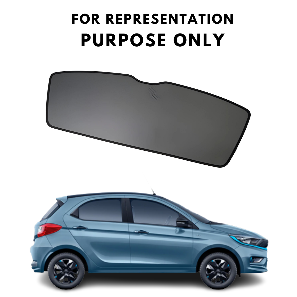 Car Window Fix Black Sun Shades For Tata Tiago EV