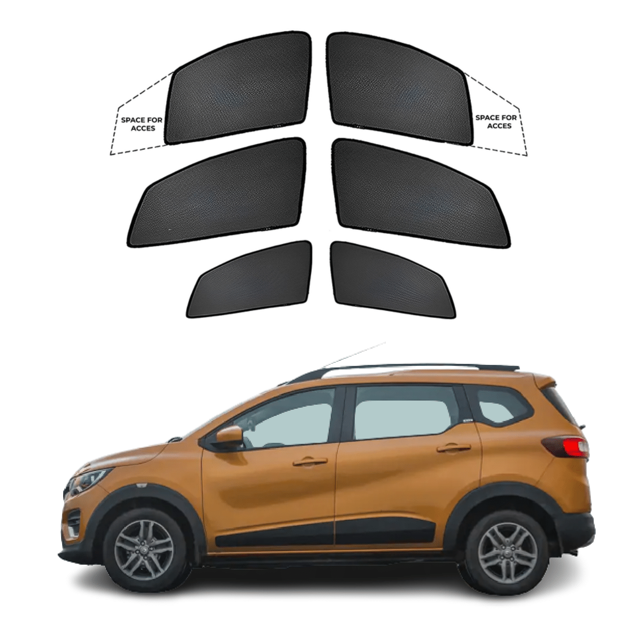 Black Sun shade window for Renault Triber