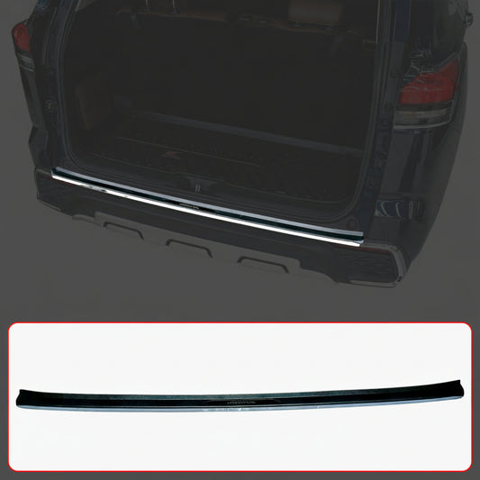 Car bumper protector with a close-up inset on a dark background