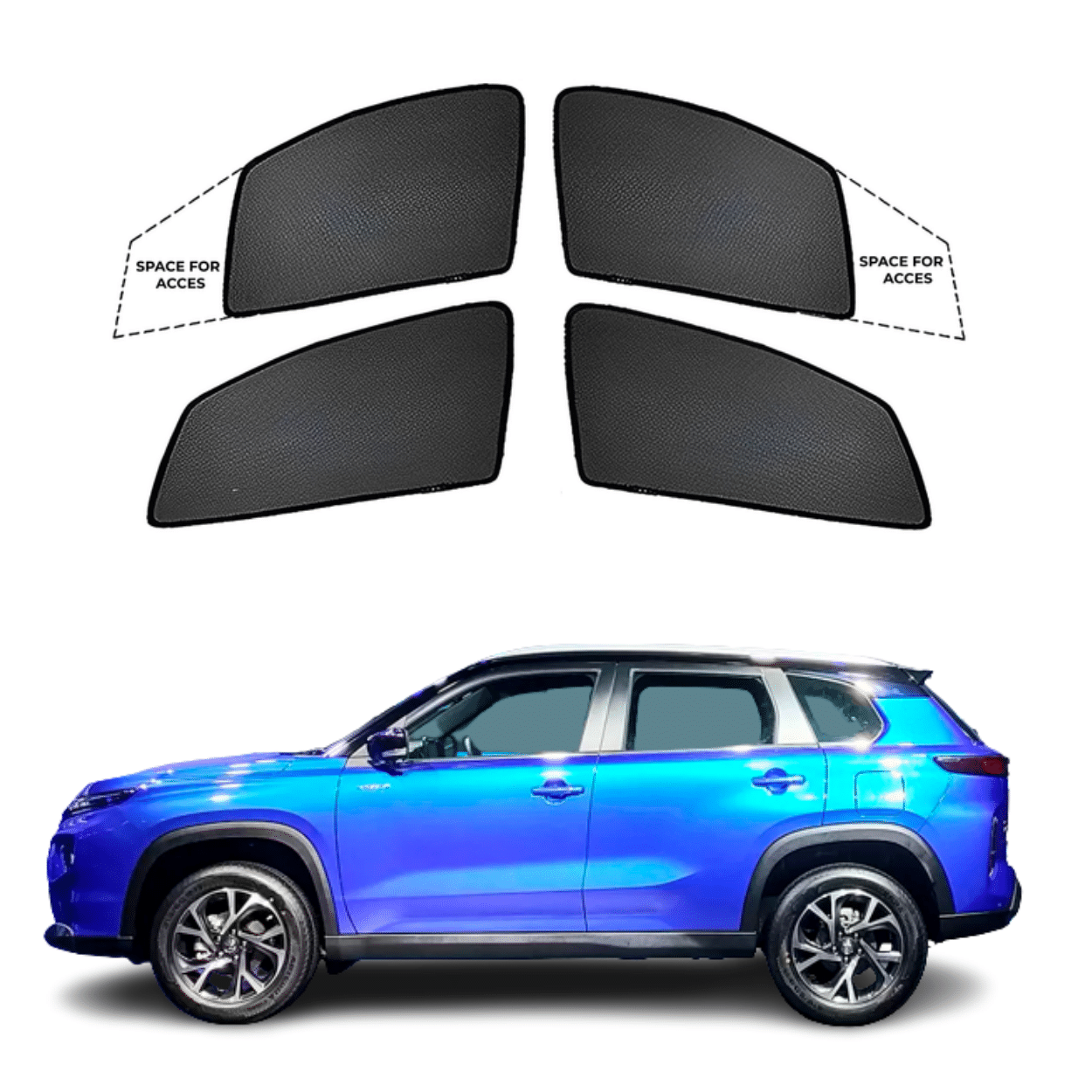 Black Sun shade window for Toyota Urban cruiser Hyryder