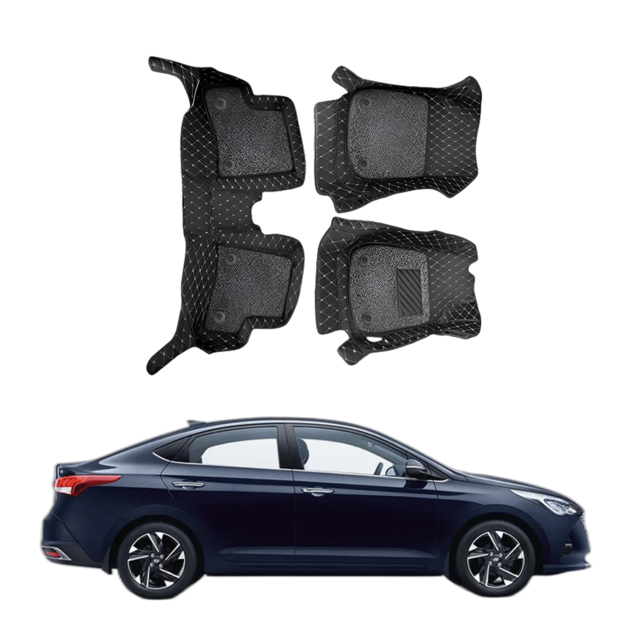 7D car floor mats for Hyundai Verna