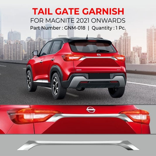 Chrome Finish Tail Gate Garnish For Nissan Magnite - Model 2021 Onwards