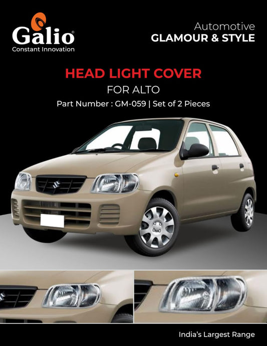 Chrome Finish Head Lamp Garnish for Maruti Suzuki Alto