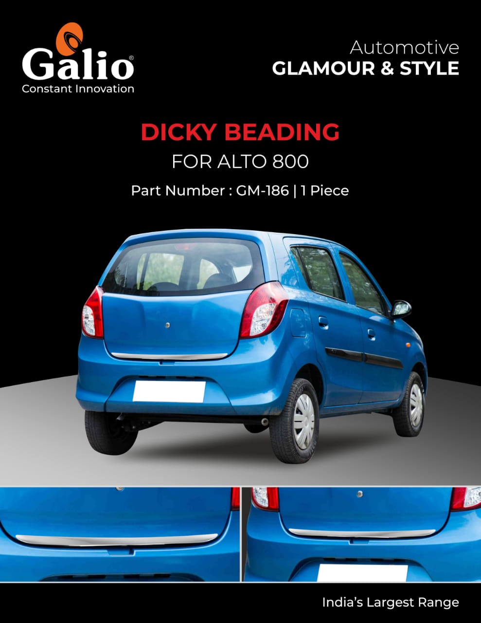 Maruti Suzuki Alto 800 Chrome Garnish Dicky Beading