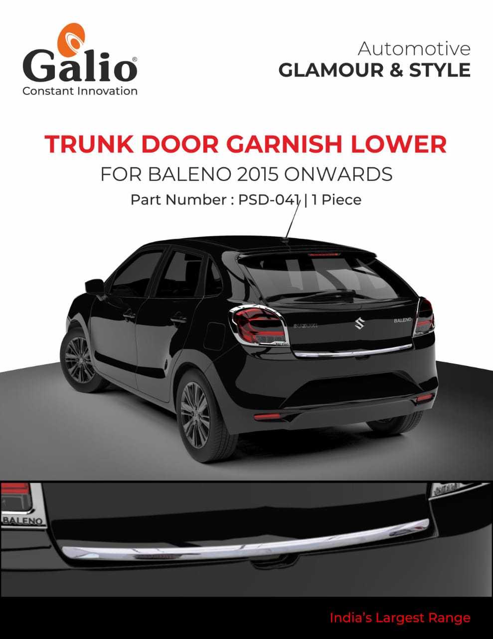 Maruti Suzuki Baleno Trunk Door Garnish Lower SS