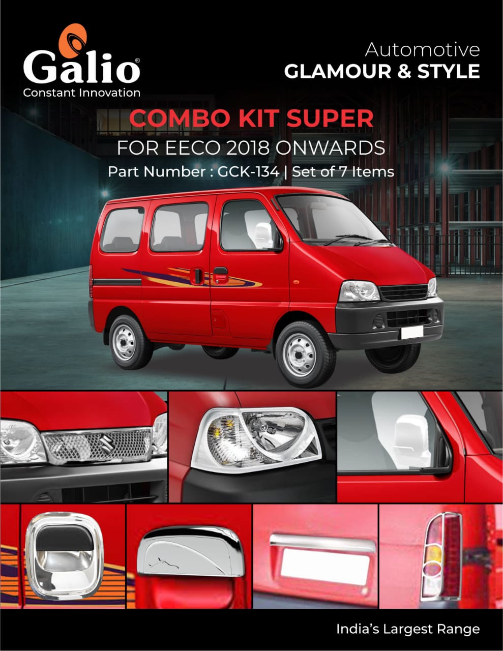 Maruti Suzuki Eeco chrome finish super combo kit