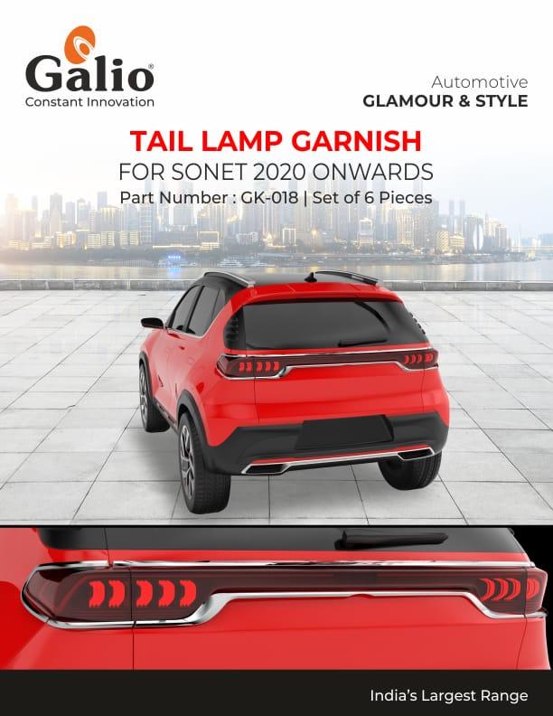KIA Seltos Chrome Finish Tail Lamp Garnish