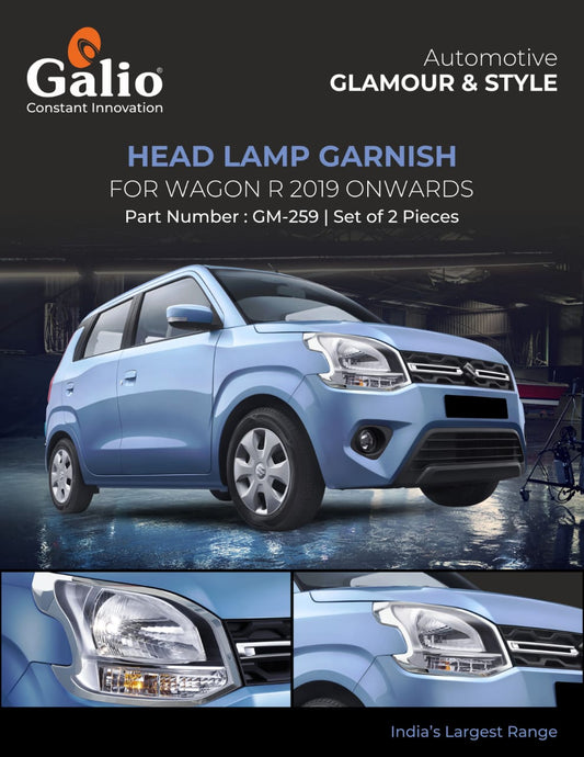 Chrome Finish Head Lamp Garnish for Maruti Suzuki Wagon-R