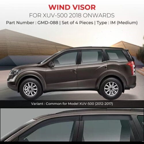 Mahindra XUV 500 - Wind Visor Black - IM Set of 4 Pcs