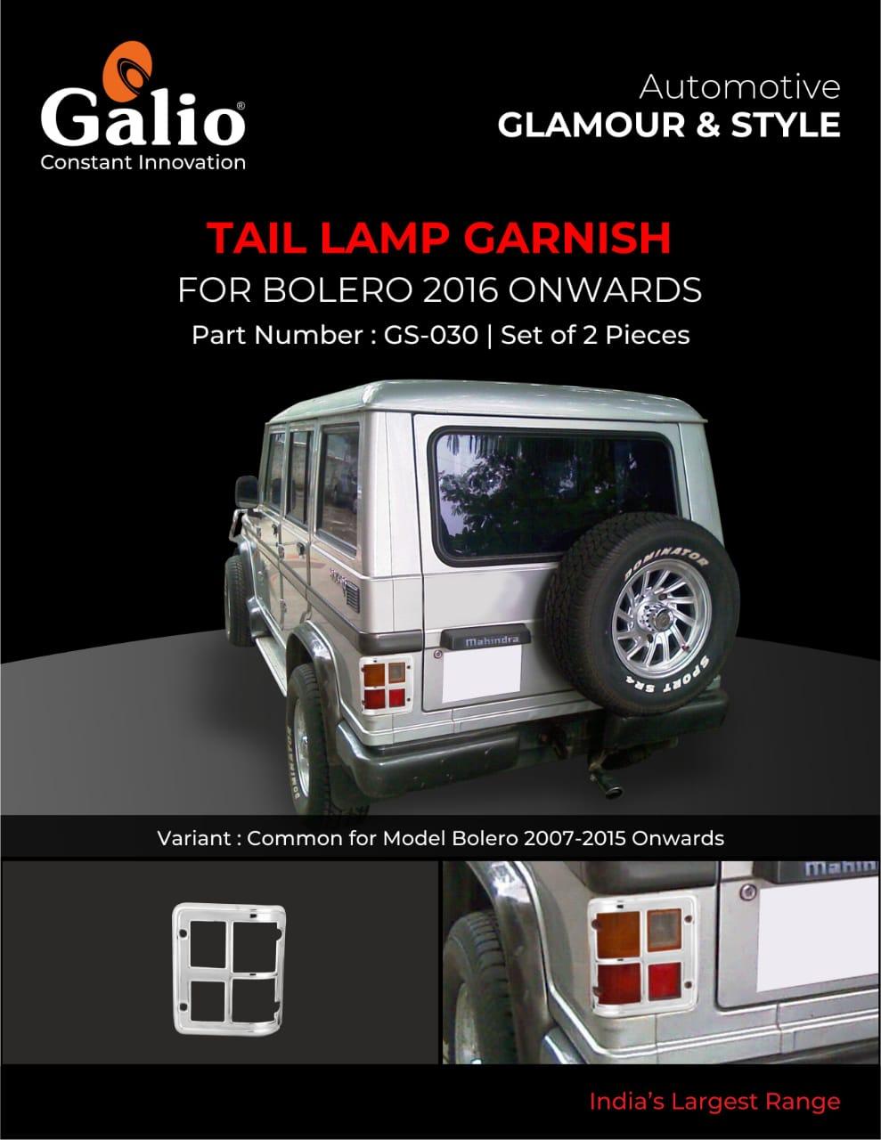 Mahindra Bolero 2016 Chrome Finish Tail Lamp Garnish