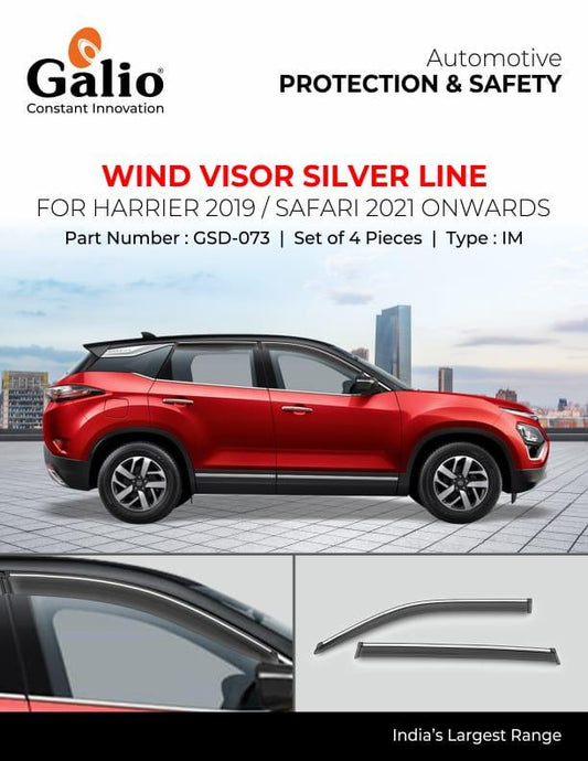 silver line wind visor for tata harrier