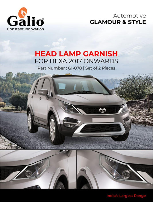 Chrome Finish Head Lamp Garnish for Tata Hexa