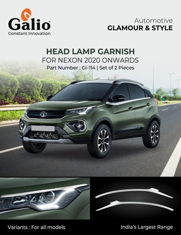Chrome Finish Head Lamp Garnish for Tata Nexon