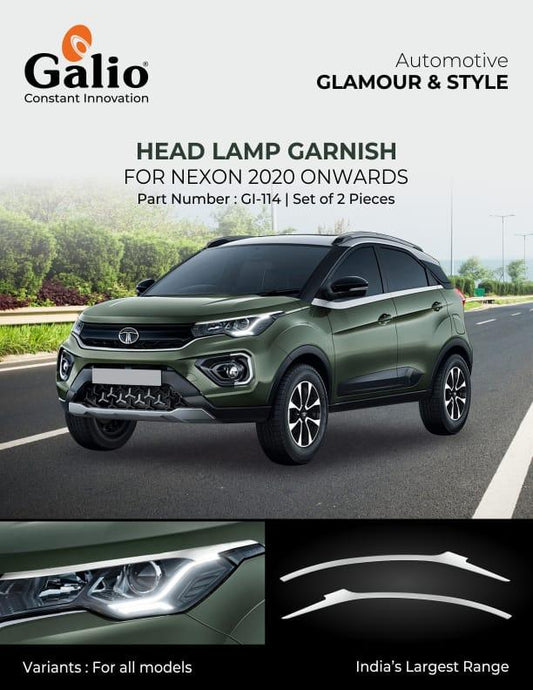 Chrome Finish Head Lamp Garnish for Tata Nexon