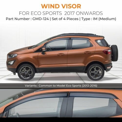 Wind Visor IM (Medium) For Ford Ecosports - Model 2017 Onwards