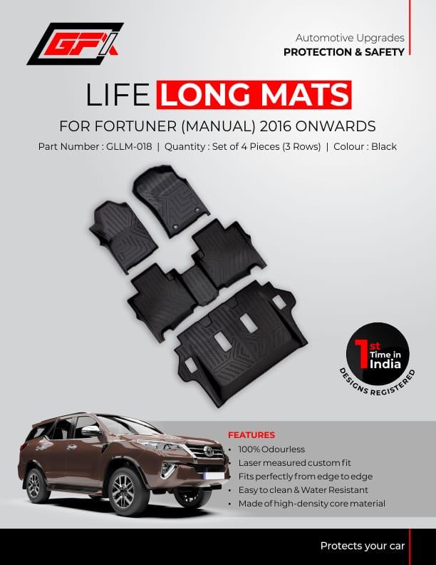 life long floor mats for Toyota Fortuner Manual