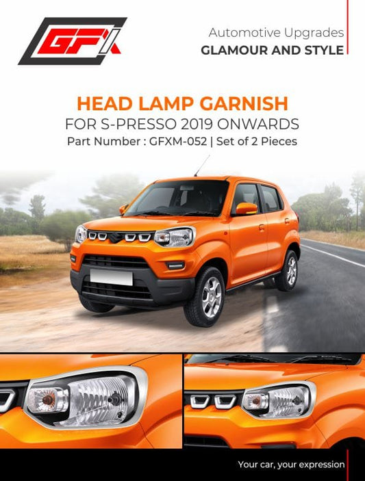 Chrome Finish Head Lamp Garnish for Maruti Suzuki S-Presso