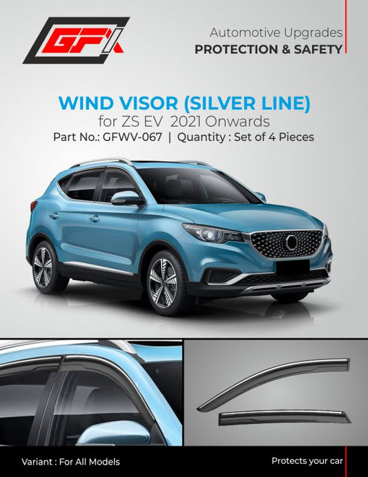 Silver line Door Visor for MG ZS EV Door Visor